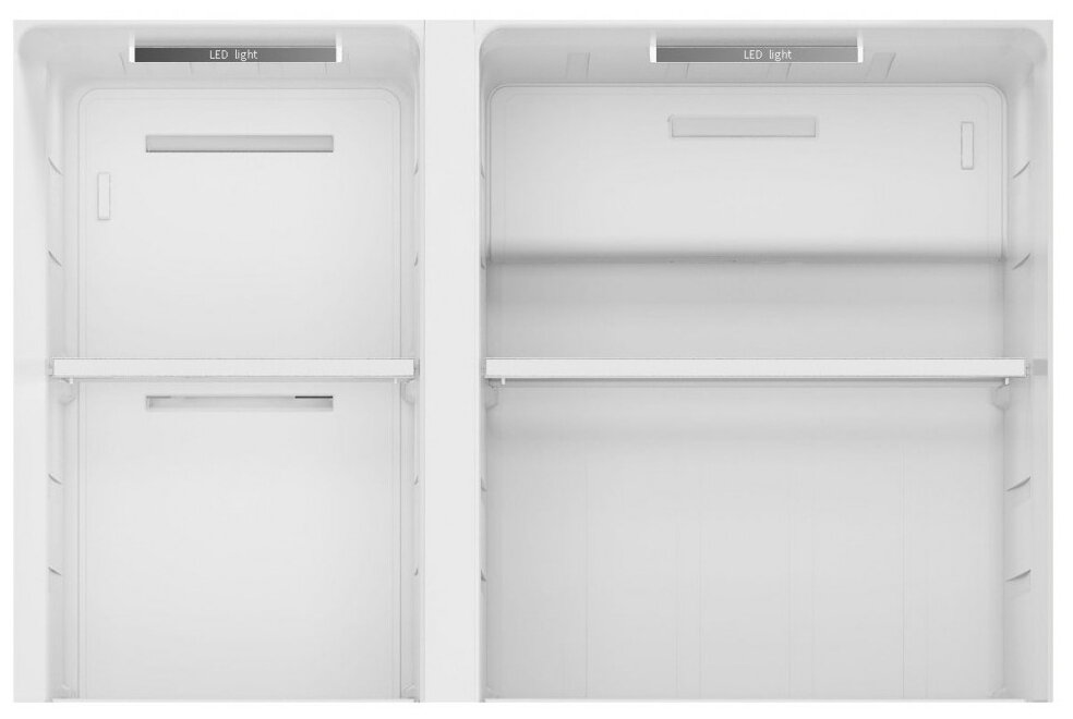 Холодильник HYUNDAI , двухкамерный, черное стекло - фото №3
