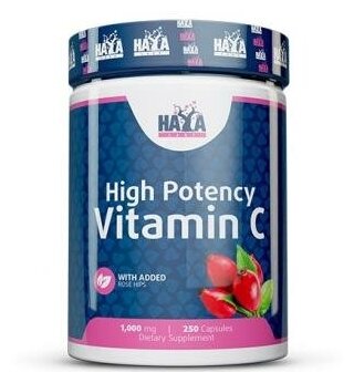 Haya Labs High Potency Vitamin C with rose hips (Витамин С с шиповником) 1000 мг 250 капсул