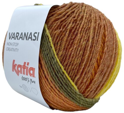 Пряжа Katia Varanasi 52% шерсть, 48% акрил