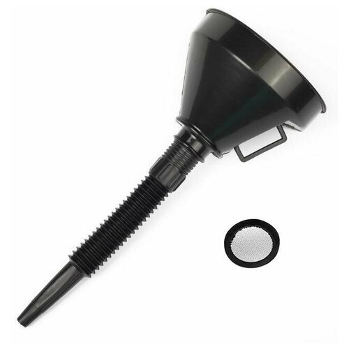 Воронка для ГСМ с сеткой усиленная диаметр 145 мм высота 360 мм съемный гибкий носик 441₽