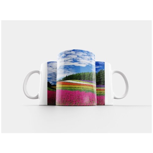 фото Кружка "цветочное поле, цветы, поле" 320 мл lotsprints