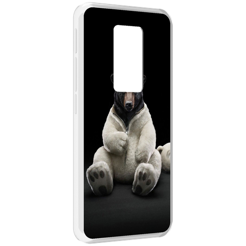 Чехол MyPads Медведь-бурый-белый для Motorola Defy 2021 задняя-панель-накладка-бампер чехол mypads медведь в дымке для motorola defy 2021 задняя панель накладка бампер