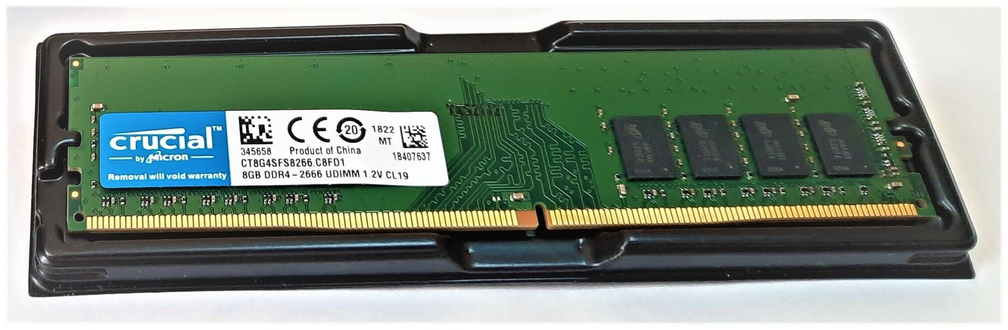 Оперативная память для системного блока CRUCIAL DDR4 8Gb 2666Мгц 12v