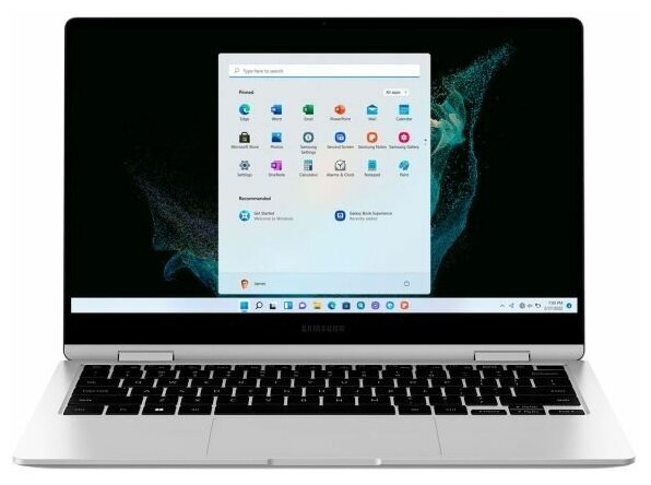 Ноутбук Samsung Galaxy Book2 360 730QED-KB2 (Core i5-1235U 900MHz/8GB/256GB/13.3" 1920x1080 Сенсорный/Iris Xe Graphics/Win 11 Home) Silver