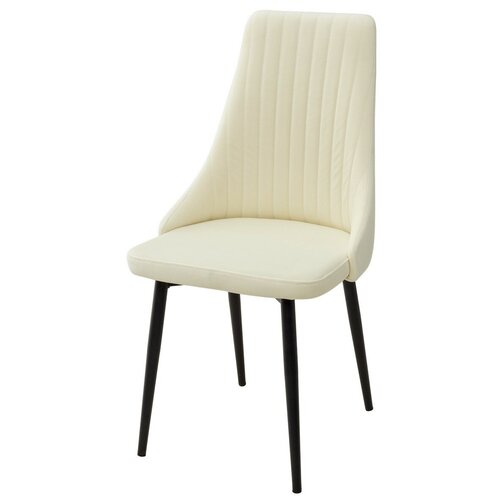 фото Стул руссо ( 2 шт. ) мягкий, для кухни, для гостиной, велюр, цвет - сливочный, на черном металлическом каркасе, со спинкой / premier 01 / (м сити) m-city m city