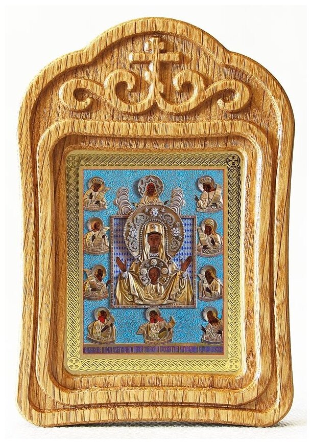 Икона Божией Матери "Знамение" Курская-Коренная, резная рамка