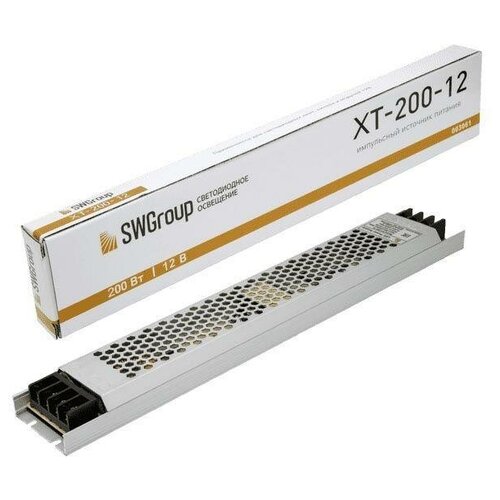 Блок питания SWG 12V 200W IP20 16,6A XT-200-12 003061 блок питания swg xt 120 12 003059