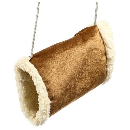 Подвесной меховой туннель для грызунов 19 х 12 х 13 см коричневый 724₽