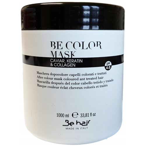 Be Hair Be Color Маска-фиксатор цвета для окрашенных волос, 1000 мл, банка be hair маска фиксатор цвета для окрашенных волос 1000 мл be hair be color