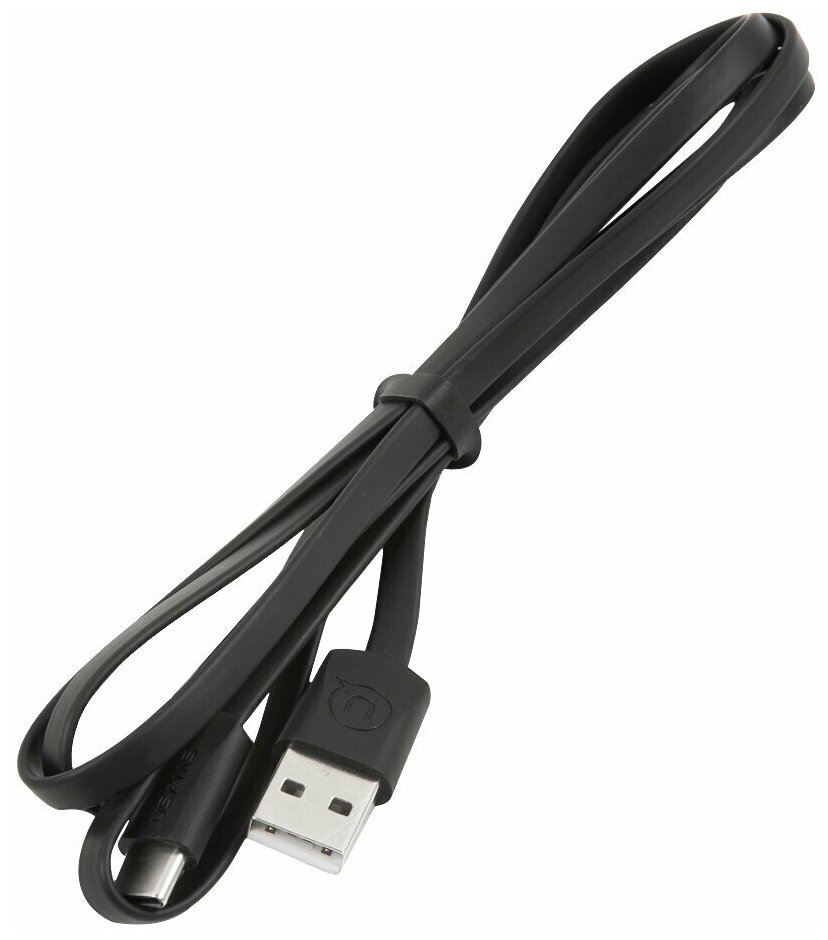 Дата-Кабель USAMS-U2 USB - Type-C, плоский, черный (SJ200TC01) - фото №2