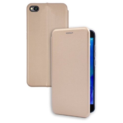 фото Чехол- книжка для xiaomi redmi go золотой full cover