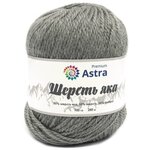 Пряжа Astra Premium Шерсть яка (Yak wool) 2шт 13 серый 25% шерсть яка, 50% шерсть, 25% фибра 100г 280м - изображение