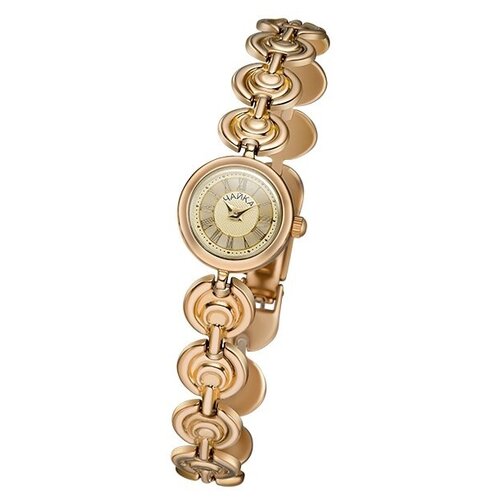 фото Корпус-браслет часы женские кварц." виктория" золото 585*+вст-ка серебро 925* 46830.421 чайка