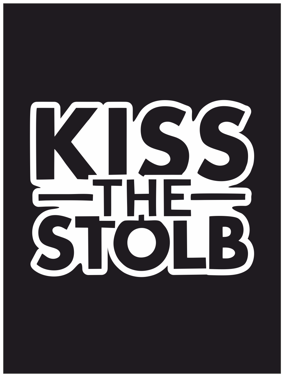 Наклейка на авто "Kiss the stolb" 17х13 см