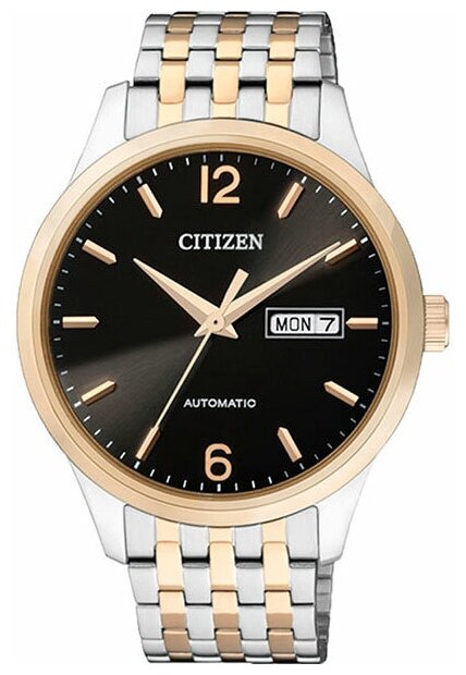 Наручные часы CITIZEN Японские наручные часы Citizen NH7504-52EB, серебряный, черный