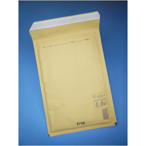 Конверт пакет с воздушной подушкой,крафт с прослойкой,с защитной пленкой, с пупыркой 24х35см, F-16, 20 шт горчичный