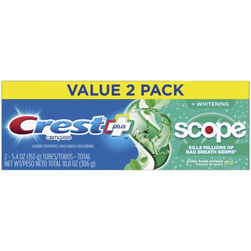 Crest Complete Plus Scope Minty Fresh – Комплект из 2-х Отбеливающих зубных паст
