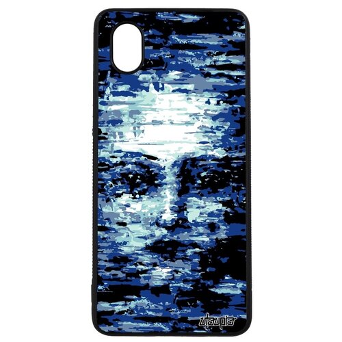 фото Простой чехол для мобильного // galaxy a01 // "женское лицо" маска матрица, utaupia, голубой