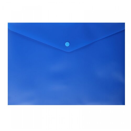 Папка-конверт на кнопке А4 (240*340 мм), 0,18 мм, цвет синий KLERK 212689 - 1 шт.