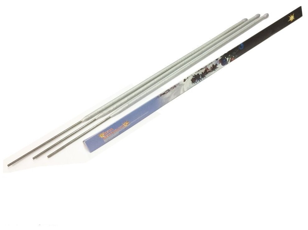 фото Уральский Пиротехнический Завод Бенгальская свеча 650 мм. Новогодние (3 шт.)