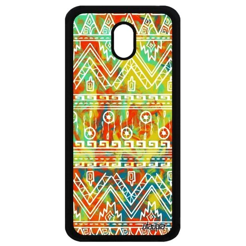 фото Противоударный чехол для телефона // galaxy j3 2017 // "ацтекские мотивы" декоративный этнический, utaupia, оранжевый