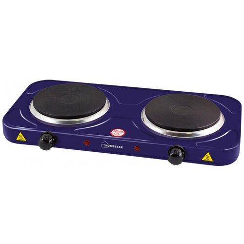 Электроплитка HomeStar HS-1104 2 конфорки диск 1кВт1кВт чугун серия сапфир 8751 319100₽