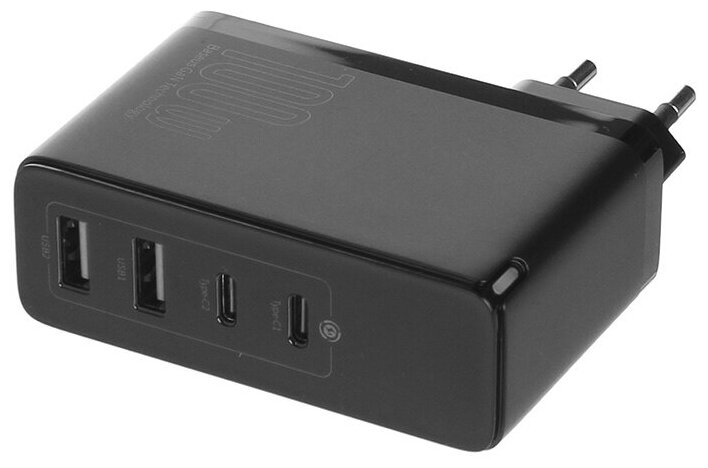 Зарядное устройство Baseus GaN2 Pro Quick Charger 2C 2U 100W EU Black CCGAN2P-L01