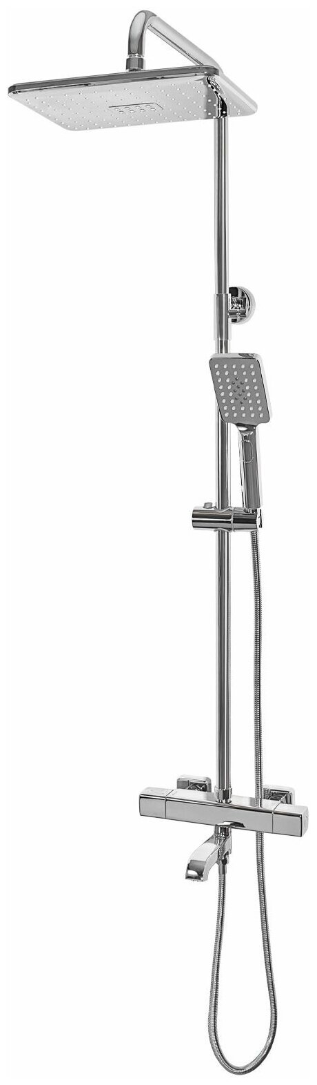 Душевая система с термостатом и тропическим душем Grocenberg GB7005CR хром