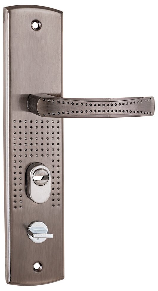 Ручка дверная на планке Стандарт РН-СТ222-L, левая, матовый никель - фотография № 2
