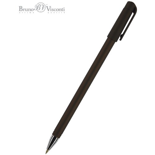 Ручка шариковая под персонализацию BrunoVisconti, 0.5 мм, синий, SlimWrite Black, Арт. 19-0009