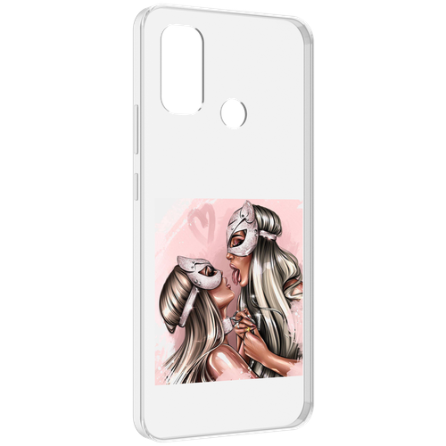 Чехол MyPads девушки-поцелуй женский для UleFone Note 10P / Note 10 задняя-панель-накладка-бампер