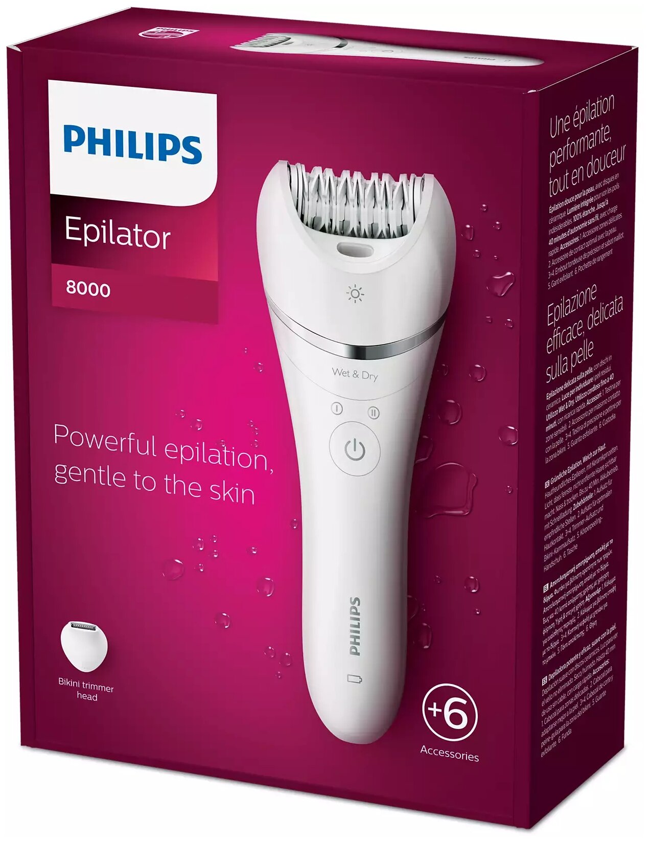 Эпилятор Philips BRE715 Epilator Series 8000, белый - фотография № 7