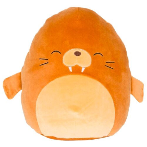 Мягкая игрушка Squishmallows Морж Брюс, 18.5 см, коричневый