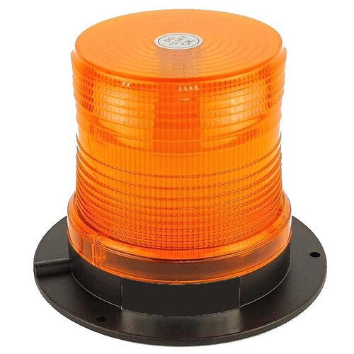 Проблесковый маяк оранжевый на магните SMD 102 мм 12-24 вольт ip65/ маячок на крышу/ желтый спецсигнал транспорта/ трактор/ дорожная техника