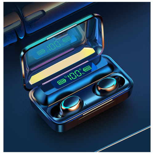 Беспроводные спортивные наушники-вкладыши F9 стерео гарнитура TWS совместимые с зарядным устройством 63300₽