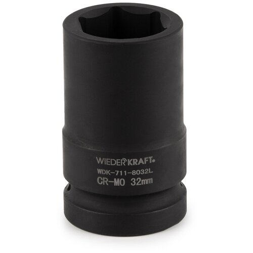 Головка торцевая ударная глубокая 1, 6 гр. 32 мм WIEDERKRAFT WDK-711-8032L
