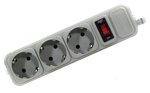 Сетевой фильтр Exegate SP-3-3G 3 розетки, серый, длина кабеля - 3 м - фотография № 2
