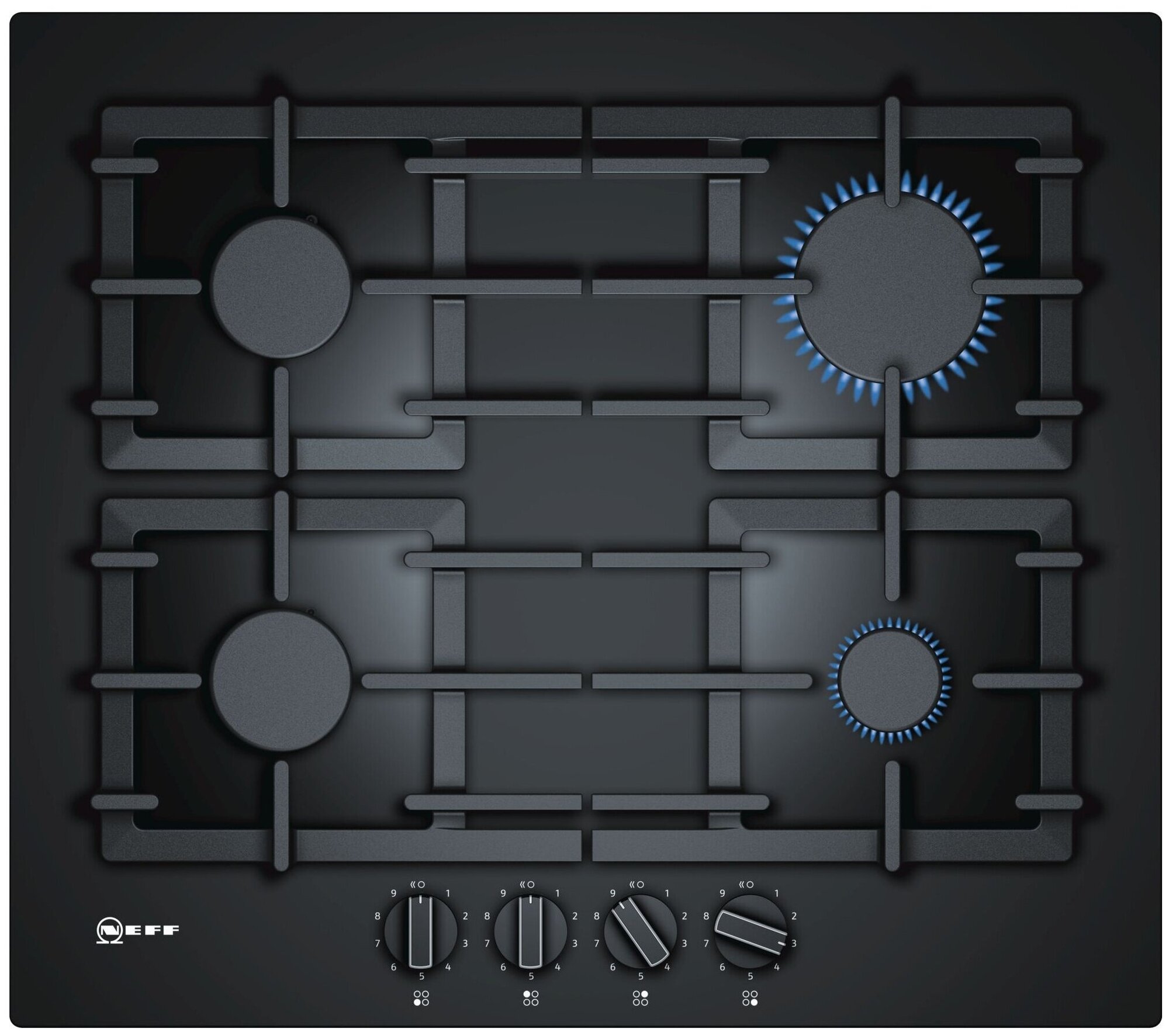 Газовая варочная панель NEFF T26CS49S0R, черный - фотография № 1