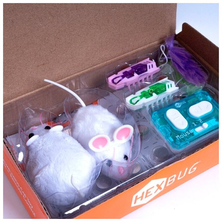 Набор интерактивных игрушек для кошек HEXBUG (4 шт+батарейки) (США) - фотография № 2