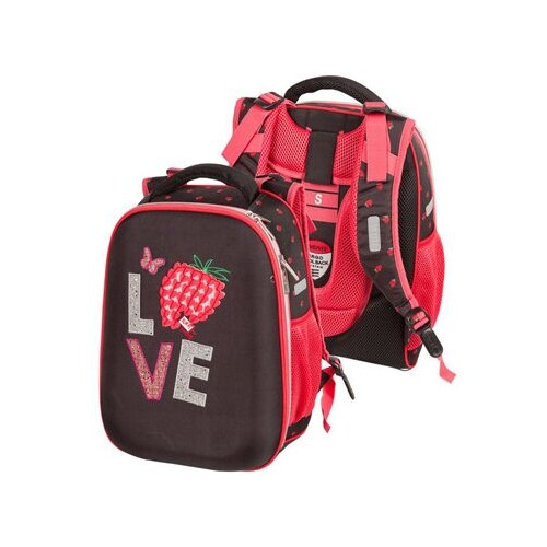 Рюкзак школьный deVENTE. Choice Strawberry 38x28x16см, эргономичная вентилируемая спинка