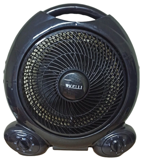 Вентилятор настольный Kelli KL-1013 / 25 см / 3 скорости вращения / таймер / 100 Вт / черный
