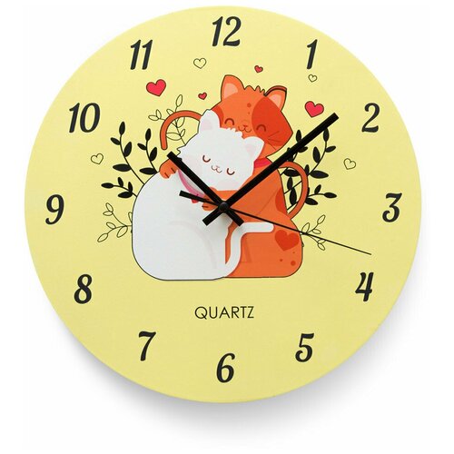 фото Настенные часы "cat love" 31 3d decor