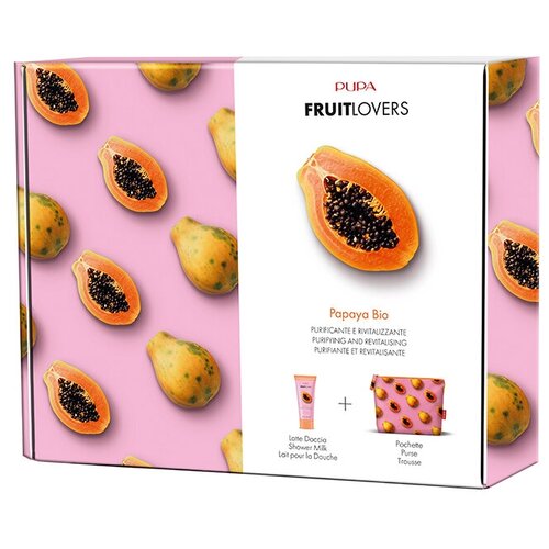 фото Pupa набор для тела fruit lovers гель для душа +косметичка, papaya bio