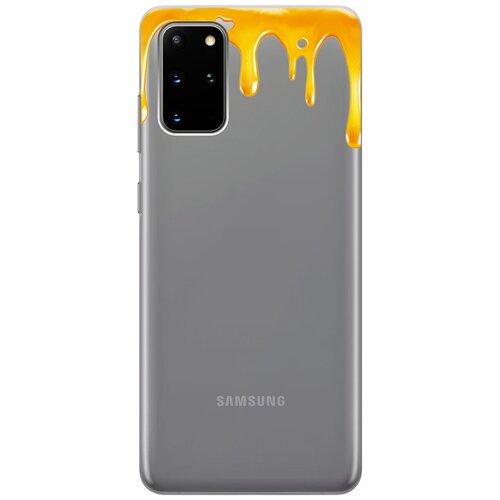 фото Силиконовый чехол на samsung galaxy s20+ / самсунг с20 плюс с 3d принтом "honey" прозрачный gosso