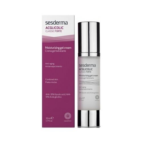 SesDerma Acglicolic Сlassic Forte Увлажняющий крем-гель для смешанной кожи AHA 10%, 50 мл.