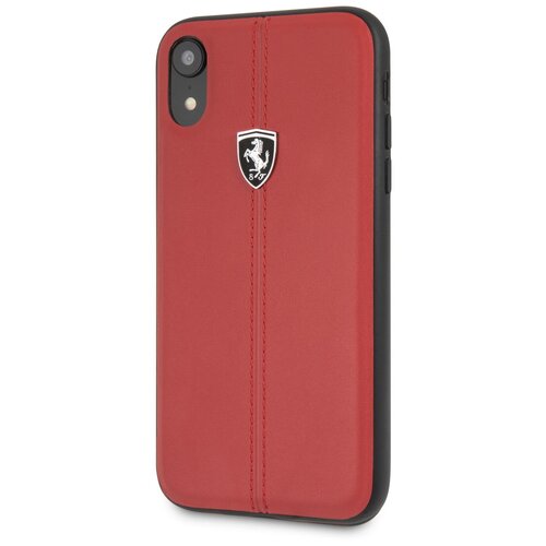 фото Чехол ferrari для iphone xr heritage w hard leather red