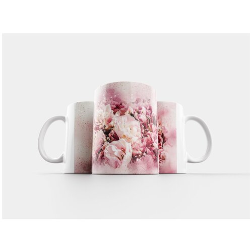 фото Кружка "цветы, букет, изобразительное искусство" 320 мл lotsprints