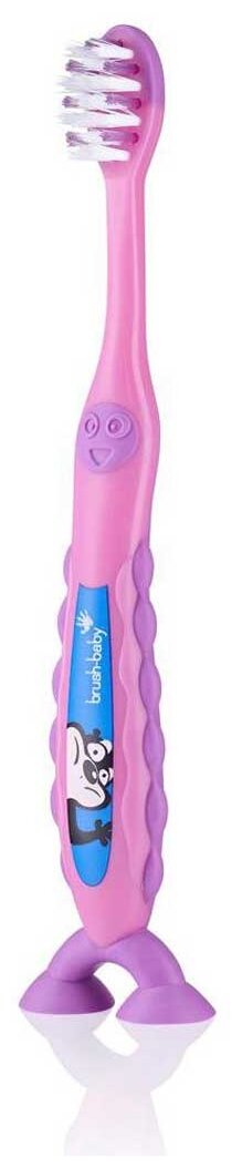 Зубная щетка Brush Baby FlossBrush 3-6 лет, pink