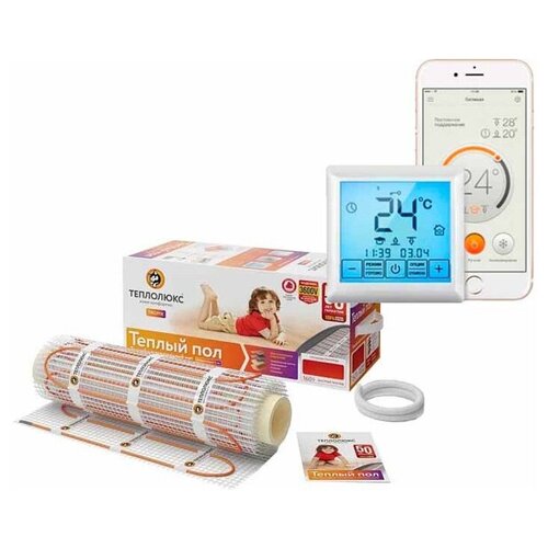 Электрический теплый пол Теплолюкс Tropix МНН-1280-80 терморегулятор Теплолюкс MCS 350 18500₽