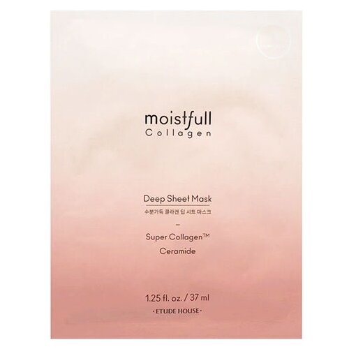 Etude тканевая маска с коллагеном Moistfull Collagen Deep Sheet Mask, 37 мл